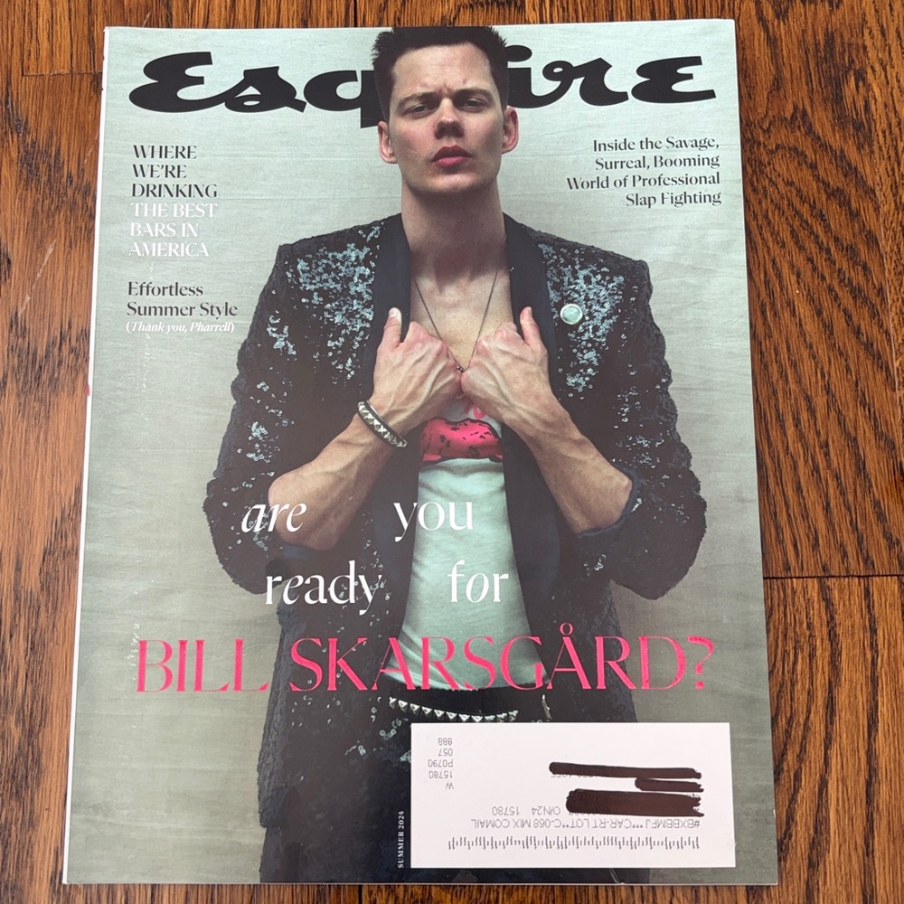 Esquire Magazine - Summer 2024 - Bill Skarsgard - NEW!!  men’s fashion magazines